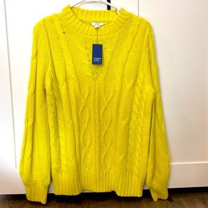 NWT yellow knit sweater